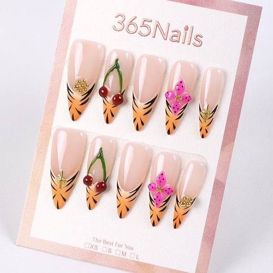 365Nails Tiger Tip Cherry Blossom Press-On Nails