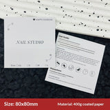 Classic White Display Cards for Press On Nail Sets (MOQ=50)