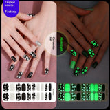 Semi-Cured Gel Nail Strips Christmas Glow Snowflake Festive Glossy Set (MOQ=3)