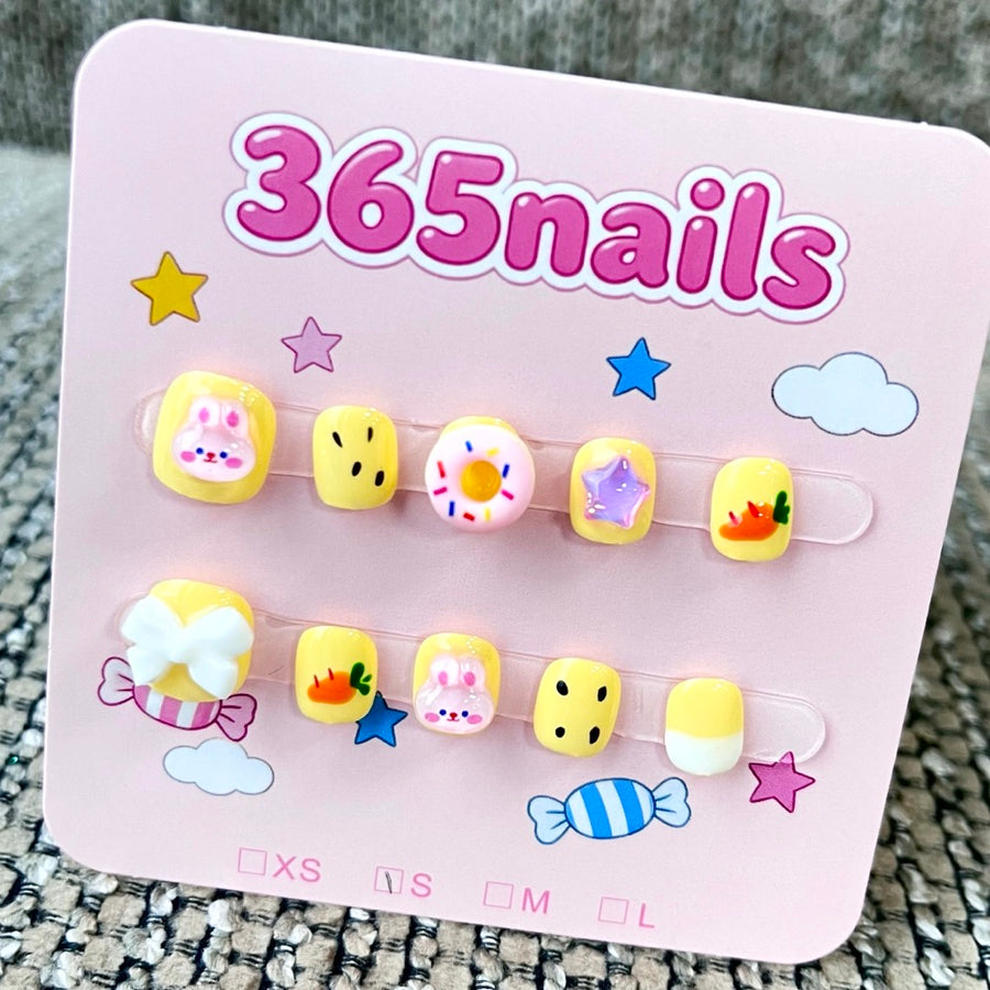 365nails: "Sweet Treats" – 3D Pastry & Candy Handmade Short Square Nails