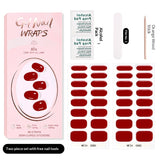 Semi-Cured Gel Nail Strips Pure Solid Glitter Glossy Design (MOQ=3)