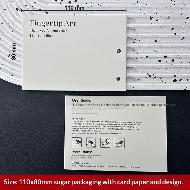 Horizontal Textured Press On Nail Display Cards (MOQ=50)