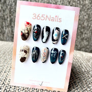 365nails: "Jujutsu Kaisen Gojo & Geto" – Handmade Short Almond Press-On Nails