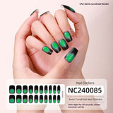 Semi-Cured Gel Nail Strips French Style Soft Color Gradient Glossy Set (MOQ=3)
