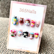 365nails: "Cartoon Carnival" – 3D Character Short Square Nails