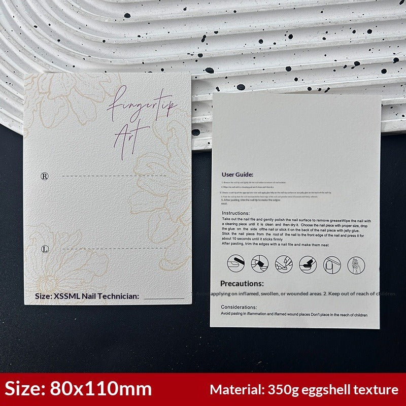 Art Texture Display Cards for Press On Nail Sets (MOQ=50)