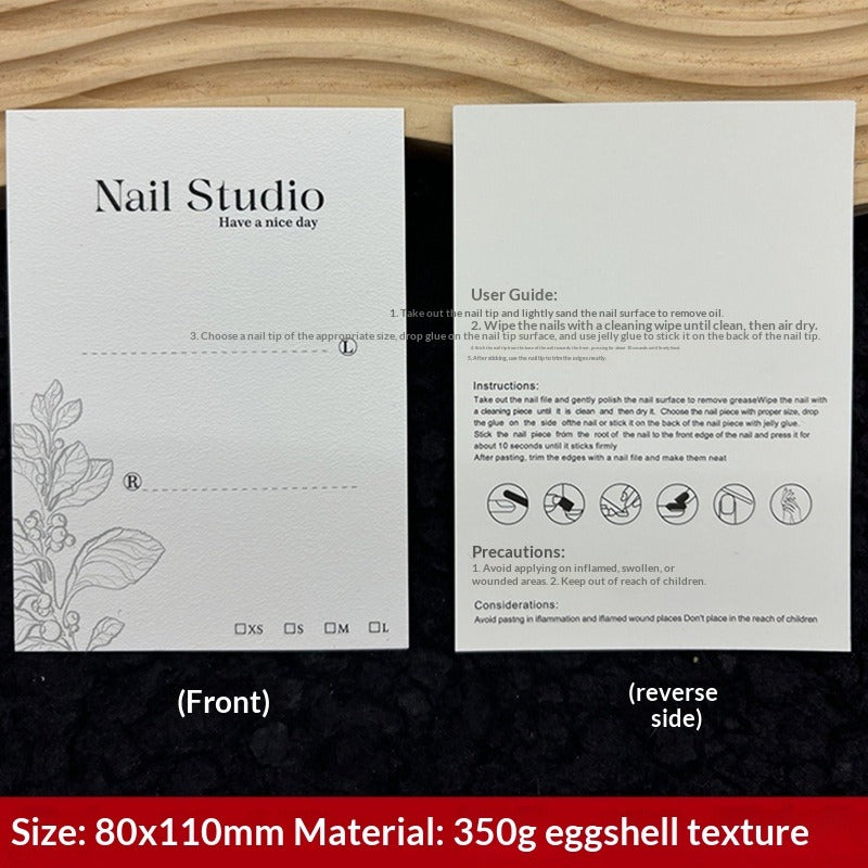 Art Texture Display Cards for Press On Nail Sets (MOQ=50)