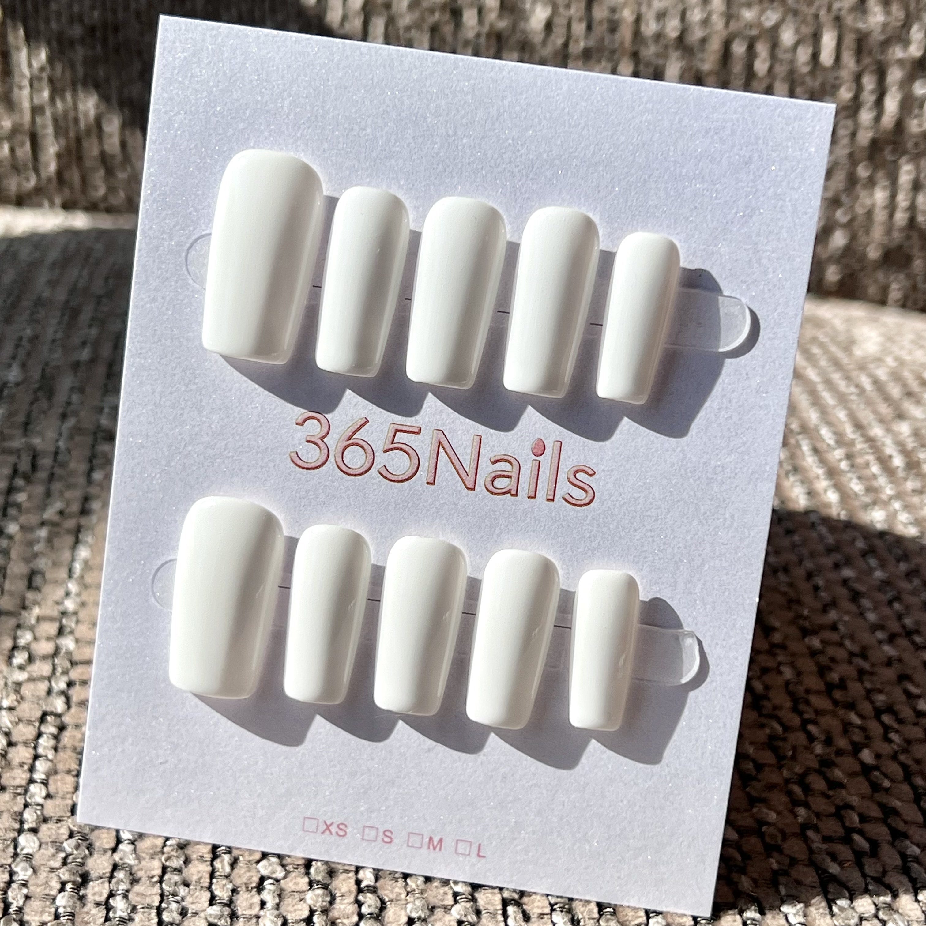 "Structured Medium Square" - Solid Color Handmade Nails (20 Colors Available)