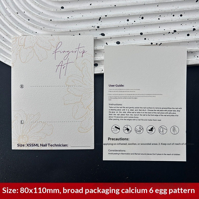 Custom Printed Display Cards for Press On Nail Packaging (MOQ=50)