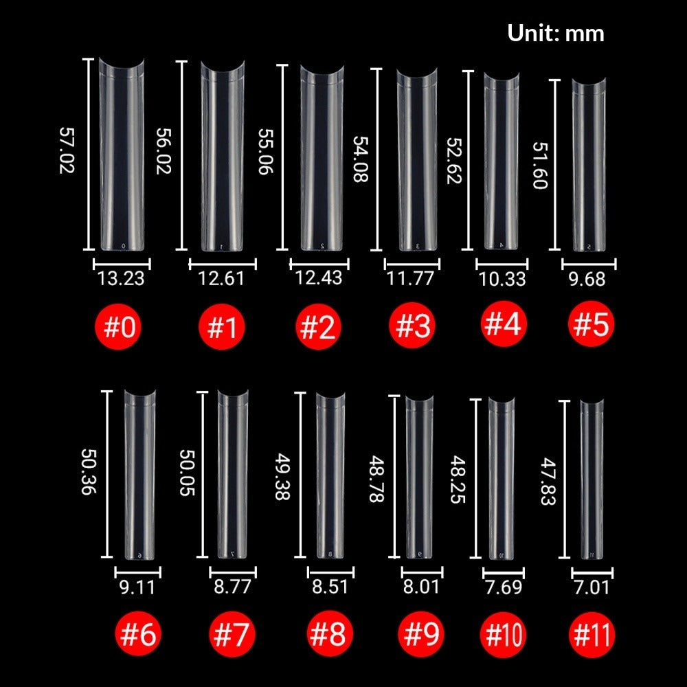 Drama Collection: "XXXL Super Tube" – XXXL Super Long Tube Nail Tips (504pcs Bag)
