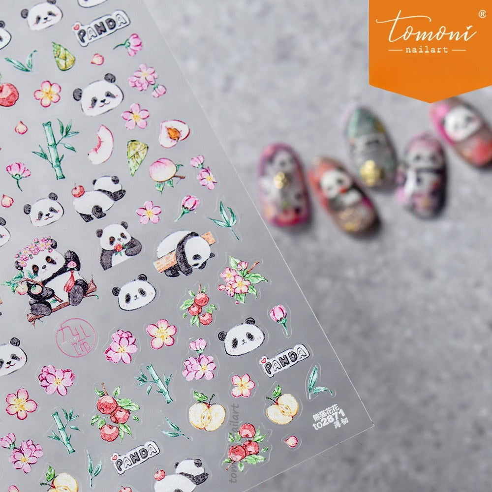 Panda Garden – 5D Embossed Cute Accent Set