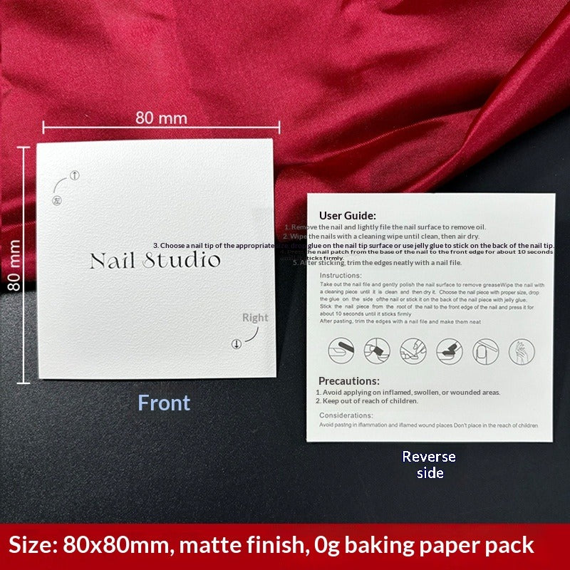 Classic White Display Cards for Press On Nail Sets (MOQ=50)