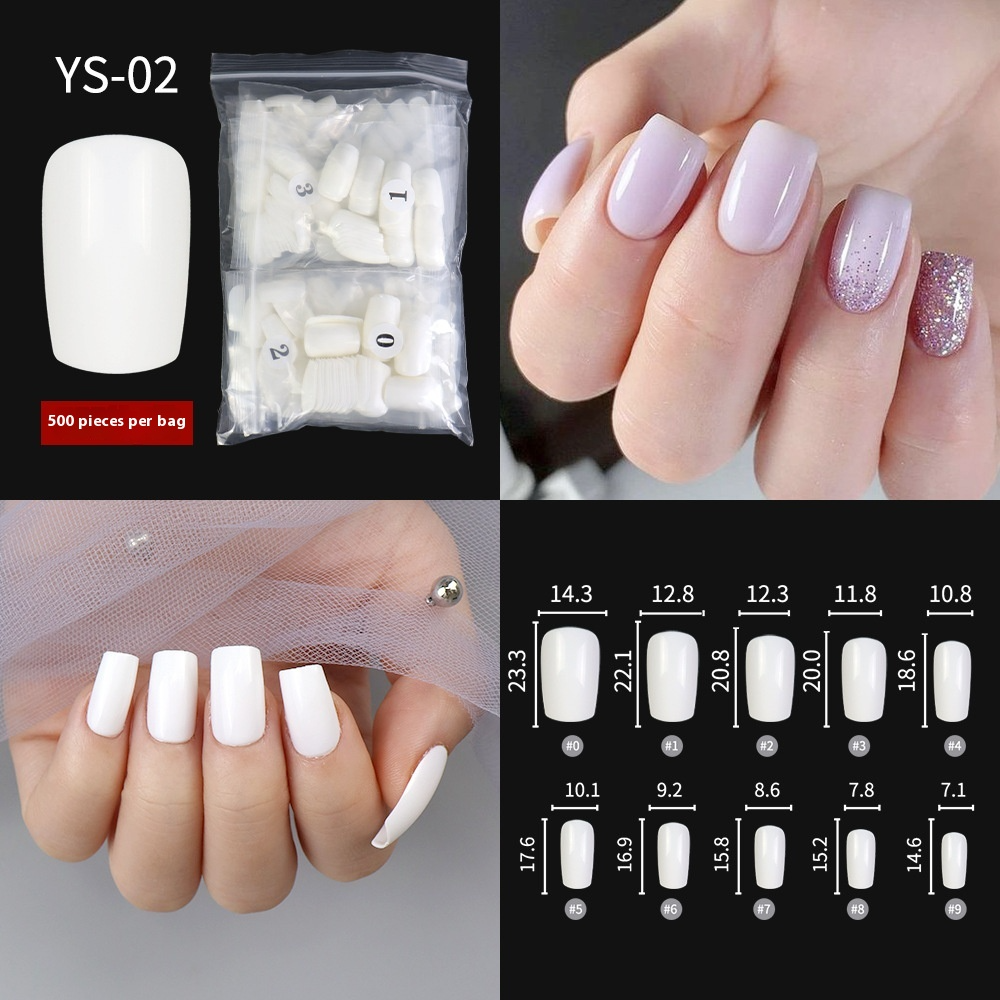 Nail Tips New French press on nails piece,  half sticker full sticker fake nail nail patch extended press on nails piece