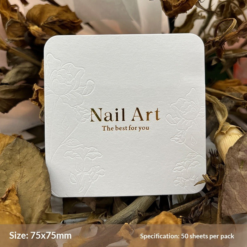 Embossed Cotton Paper Display Cards for Press On Nails (MOQ=50)