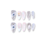 365Nails Icy Blue Seashell Rhinestone Mixed Press-OnsSold in packs of 5. Minimum order: 1 pack (5 pcs). Quantity = number of packs. Qty 1 = 5 pcs