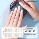 Semi-Cured Gel Nail Strips 3D Foil Heart Glossy Design (MOQ=3)
