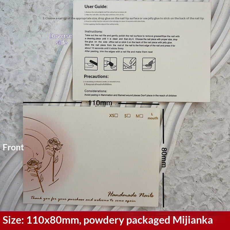 Horizontal Textured Press On Nail Display Cards (MOQ=50)