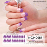 Semi-Cured Gel Nail Strips Rainbow Gradient Soft Pastel Glossy Set (MOQ=3)