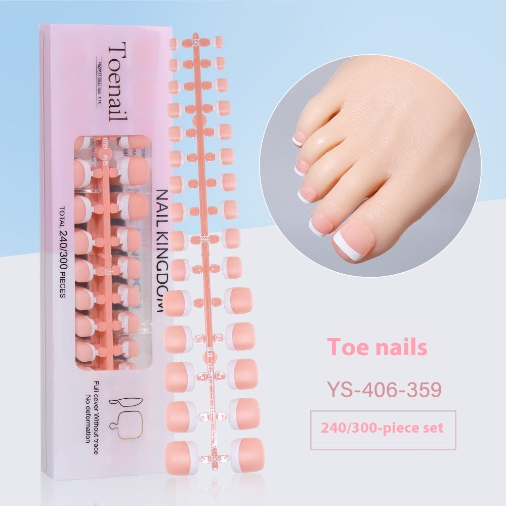 Nail Tips New  French press on nails 240 pieces boxed fake nail manicure work in progress matte full sticker French nail piece