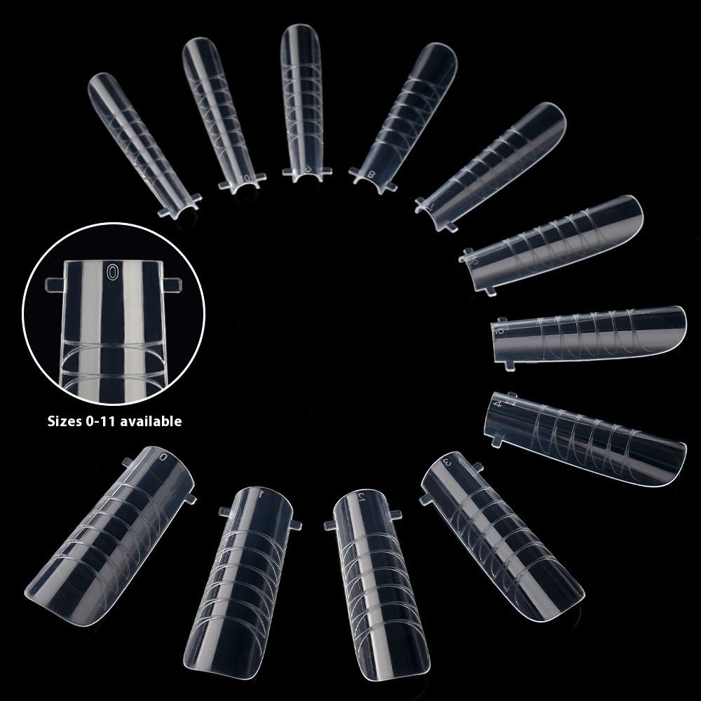 Nail Tips New Nail Art Mold 140 Pieces Boxed Transparent Rapid Phototherapy Extension Nail Fit Thin Crystal Extension Scale Nail