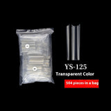 Nail Tips Nail plate semi-sticker, light sticker, lengthened XXXL water pipe nail NO C arc, light French manicure, transparent fake nail