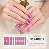 Semi-Cured Gel Nail Strips Ultra Sparkle Pure Shimmer Glossy Design  (MOQ=3)