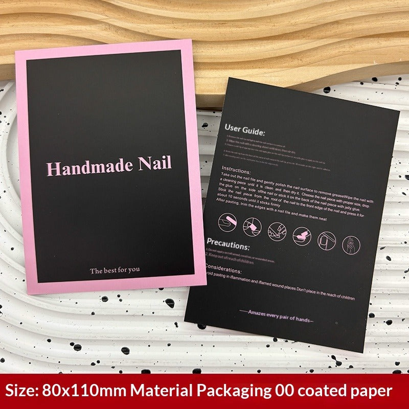 Custom Printed Display Cards for Press On Nail Packaging (MOQ=50)