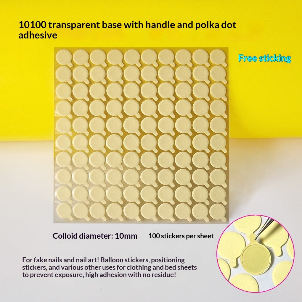 Crystal adhesive strips for press-on nail display cards