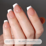 Nail Tips French press on nails  Special for Oil Injection False Nail Sheet Glossy Short Ladder Removable Prefabricated Nail Sheet Patch Nail Art