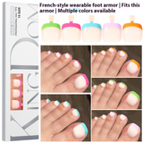 press on nails and toe advanced  French foot nail simple and seamless fuel injection full sticker 120 finished nail pads