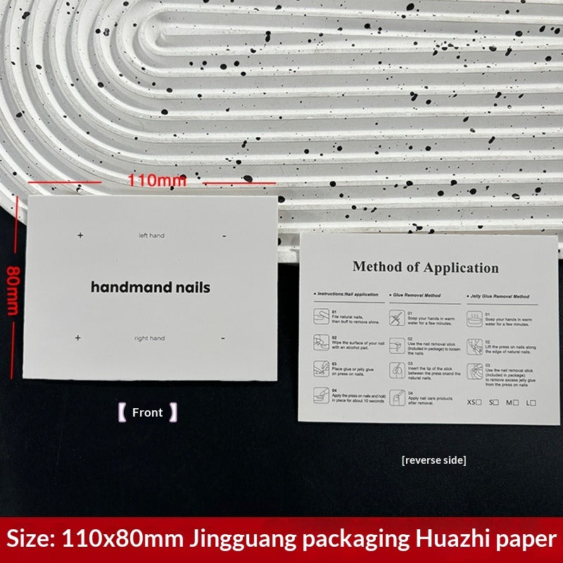 Horizontal Textured Press On Nail Display Cards (MOQ=50)