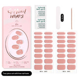 Semi-Cured Gel Nail Strips Pure Solid Glitter Glossy Design (MOQ=3)