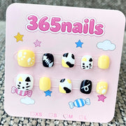365nails: "Kitty Paw Party" – 3D Cat & Paw Print Handmade Short Square Nails