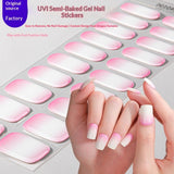 Semi-Cured Gel Nail Strips French Style Soft Color Gradient Glossy Set (MOQ=3)