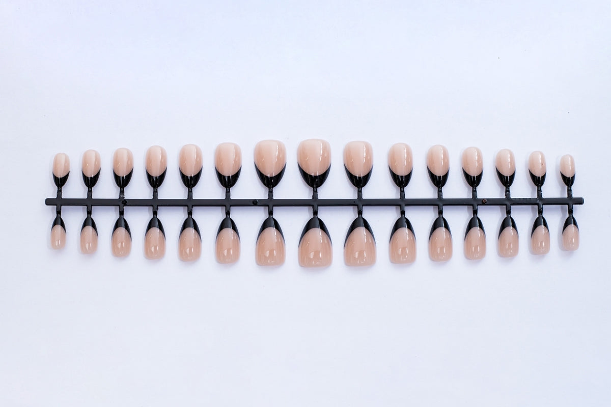 Naidu 30-Piece Double-Layer French Press-On Nails - 16 Color Options