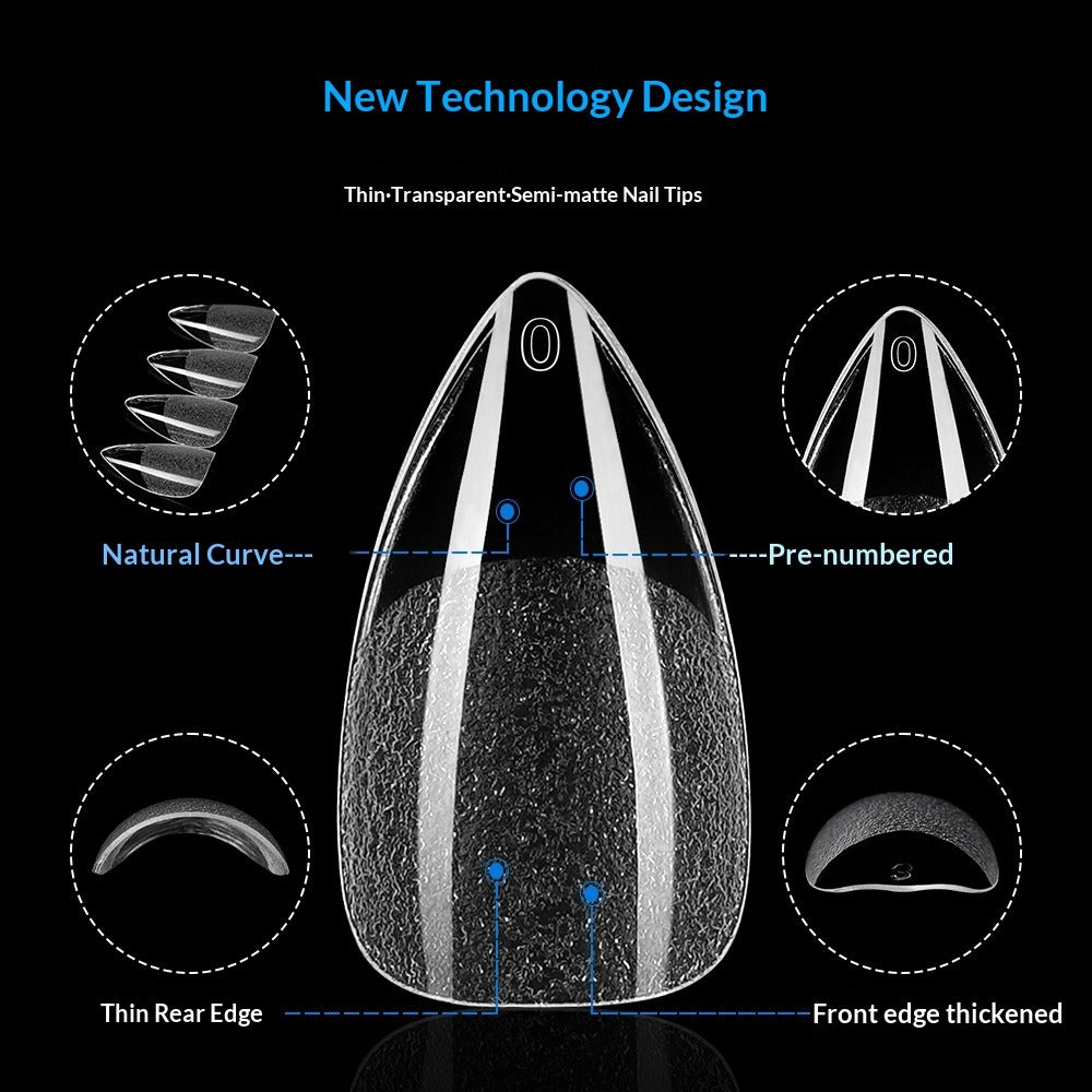 365nails Cross-Border Half-Matte Nail Tips | 2 Specifications, Factory Direct with Small MOQ
