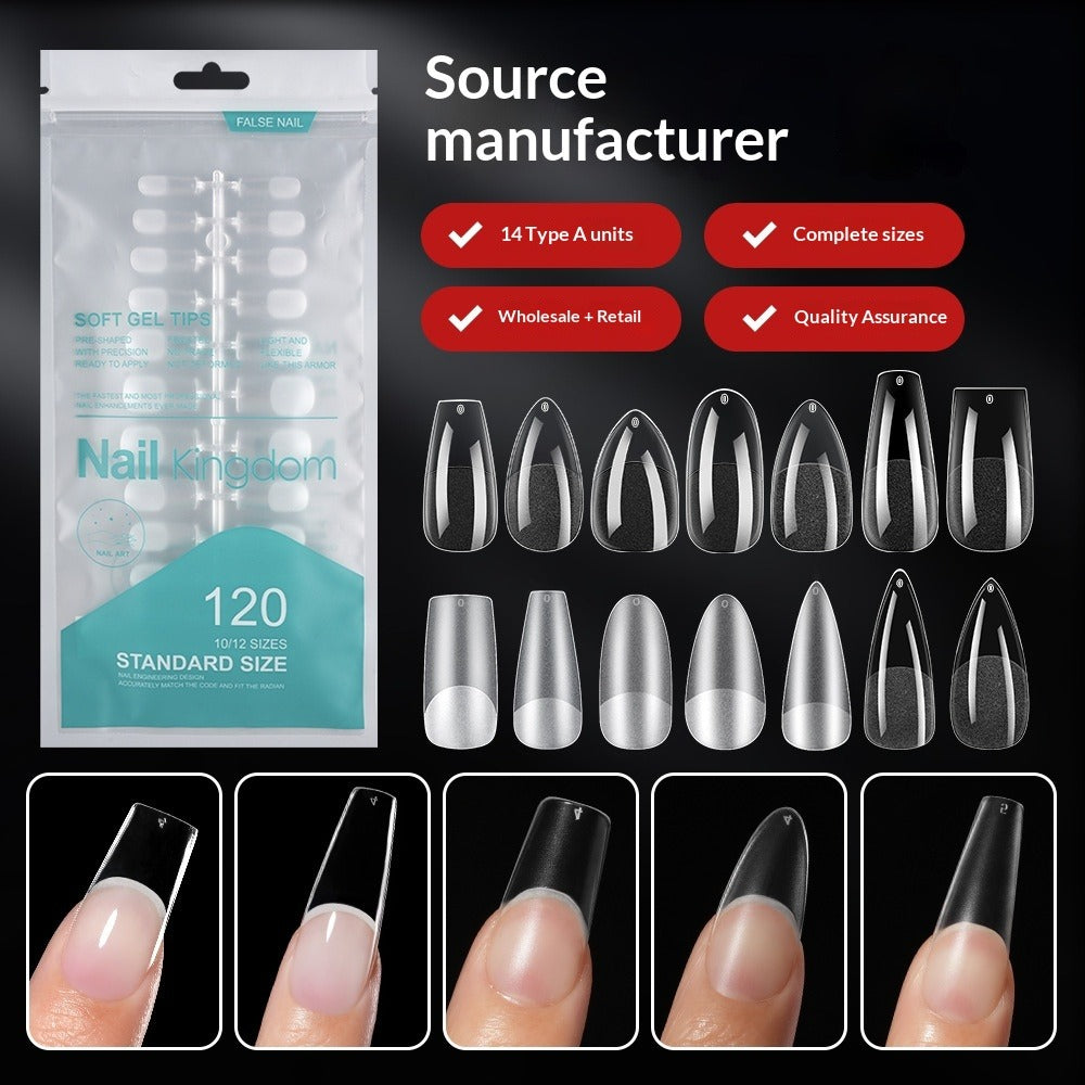 365nails 120PCS Clear Nail Tips | 14 Shapes Full Size Range for Gel Extensions