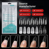 365nails 120PCS Clear Nail Tips | 14 Shapes Full Size Range for Gel Extensions
