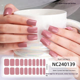 Semi-Cured Gel Nail Strips Solid Pearl Minimal Glossy Design (MOQ=3)