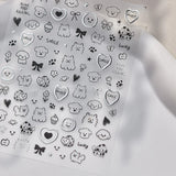 3D Embossed Nail Stickers – Pet & Heart Collection
