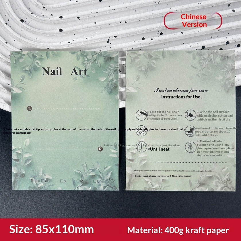Custom Printed Display Cards for Press On Nail Packaging (MOQ=50)