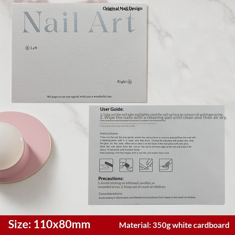 Horizontal Textured Press On Nail Display Cards (MOQ=50)