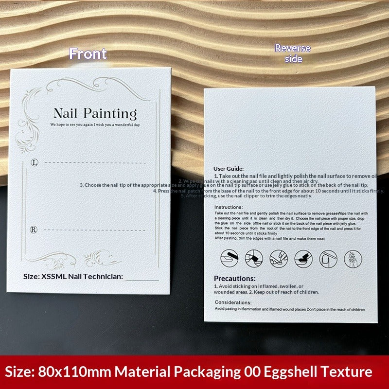 Custom Printed Display Cards for Press On Nail Packaging (MOQ=50)