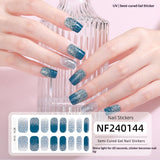 Semi-Cured Gel Nail Strips French Gradient Soft Glossy Design (MOQ=3)