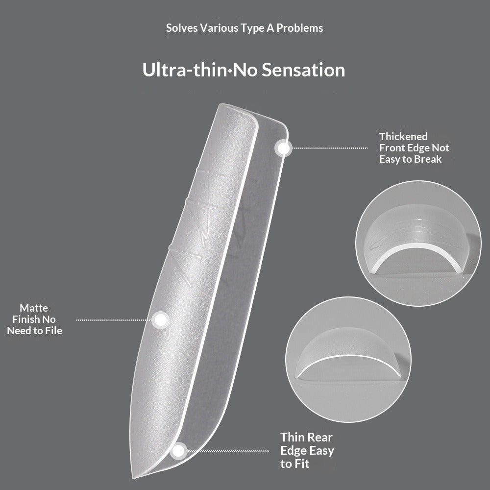 Precision Collection: "Pro Guide" – No-File Matte Nail Tips with Length Markers