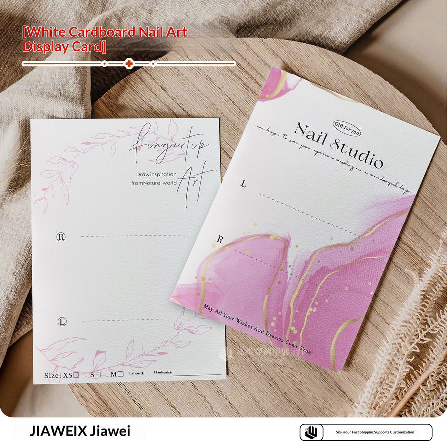 藝術感白色穿戴甲展示卡 (MOQ=50)