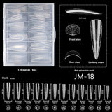 Nail Tips 120 transparent crystal nail molds, boxed with graduated crystal extension nail molds,  rapid phototherapy extension nail molds