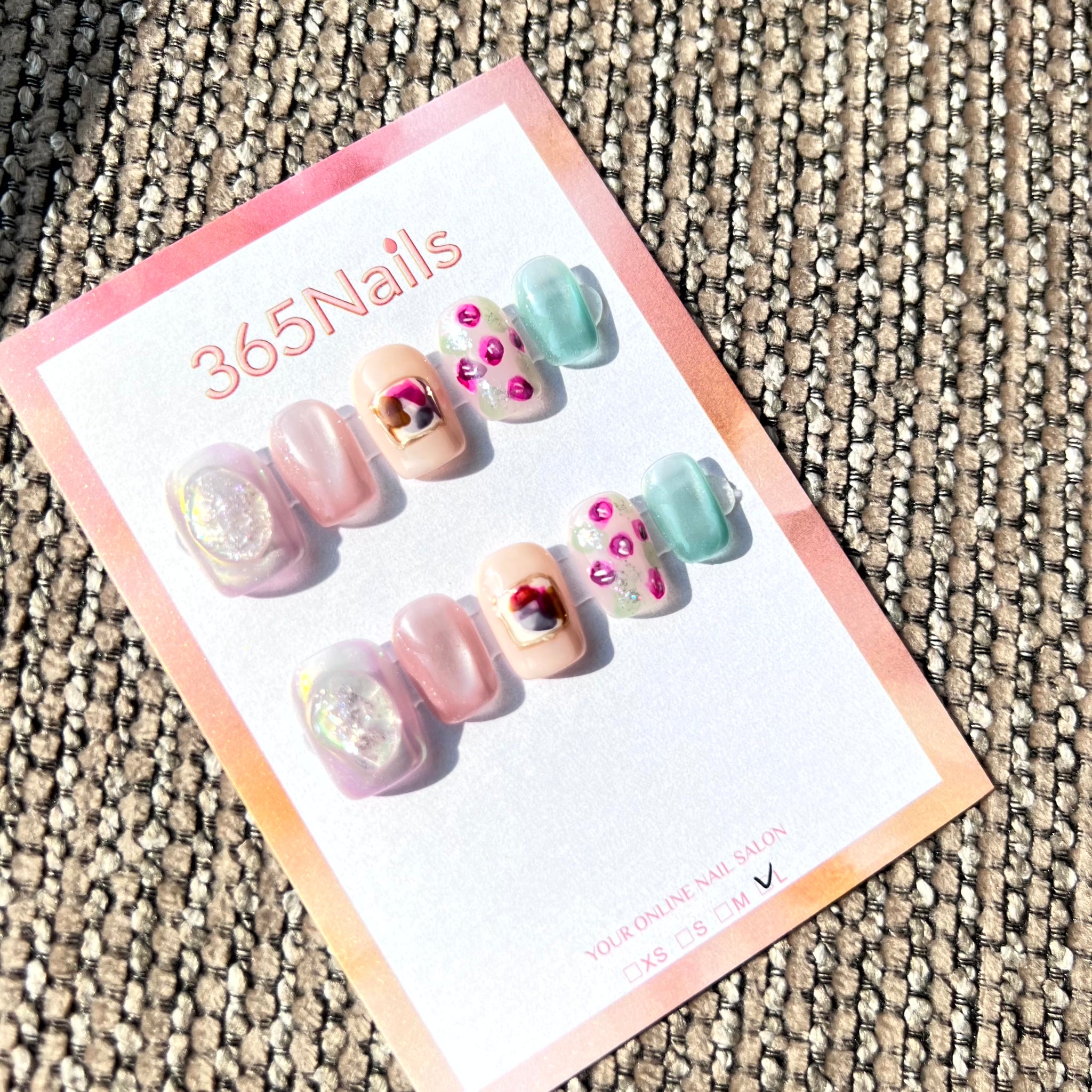 365nails: "Dynamic Cyber French" – Minimal Negative Space Black Handmade Square Nails