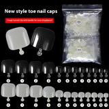 Nail Tips New toenail slices 600 pieces in a bag, transparent short toenail slices, all pasted with light and thin toenail nail slices