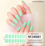 Semi-Cured Gel Nail Strips Pure Color Glitter Sheer Glossy Set (MOQ=3)